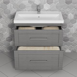 Тумба под раковину СанТа Венера 221017 80см дуб серый